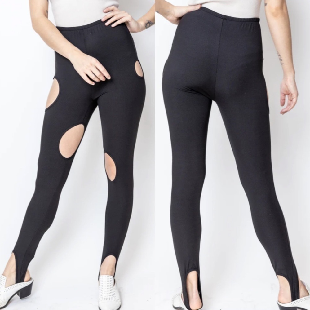 KATE HEWKO CUT OUT STIRRUP LEGGINGS